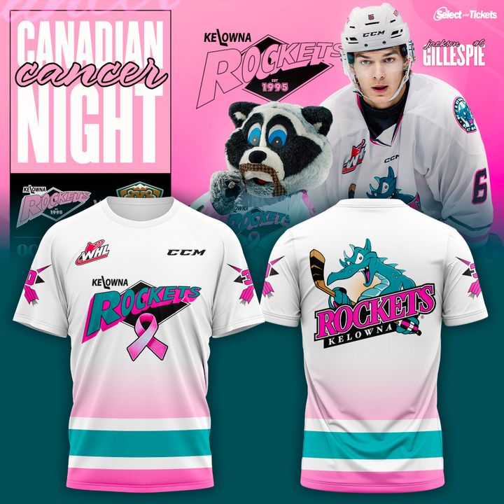 Kelowna Rockets "Paint The Rink Pink" 2025-2026 T-Shirt