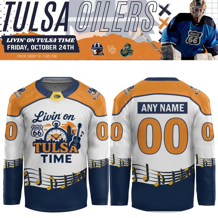 Tulsa Oilers "Livin' on Tulsa Time" Limited Edition Jersey 2025