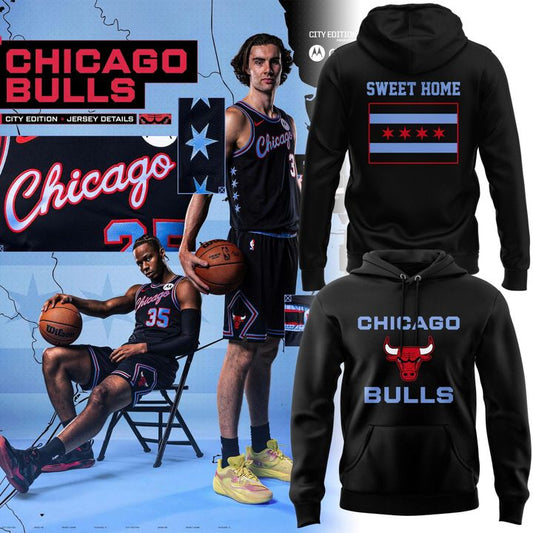 2025 - 2026 Chicago Flag Chicago Bulls City Edition Basic Hoodie