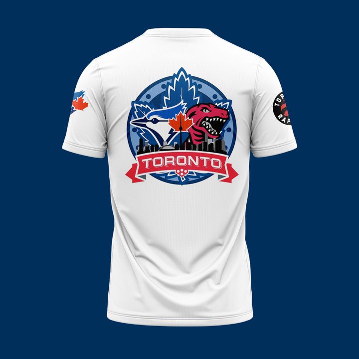 Toronto Blue Jays x Toronto Raptors White T-Shirt