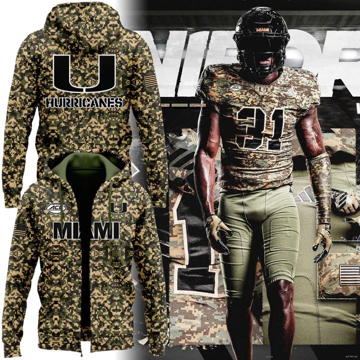 Special 2025 Miami Camo Uniforms Hoodie Zip Hoodie