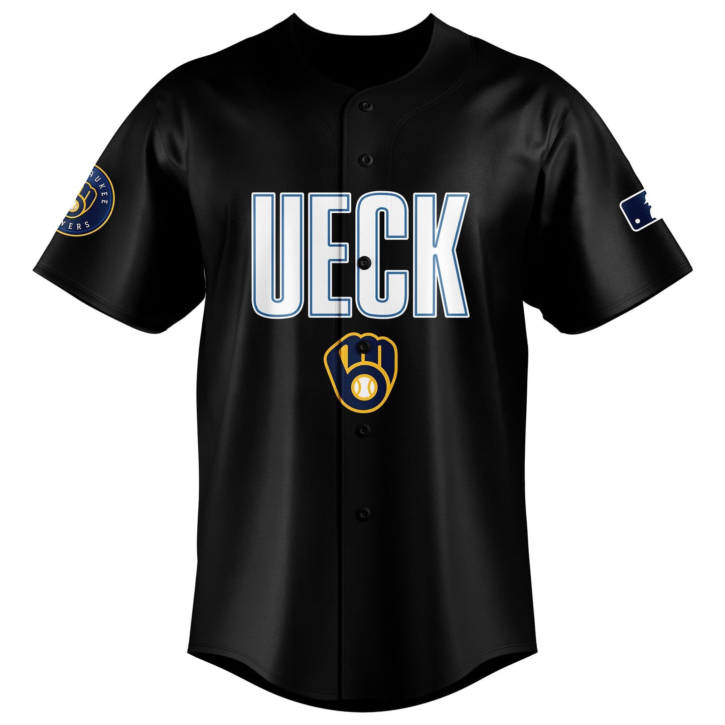 2. "Mr Baseball" Bob Uecker Baseball Tribute Baseball Jersey Black