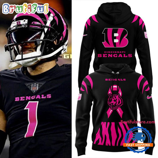 Cincinnati Bengals Breast Cancer 2025 New Design Hoodie