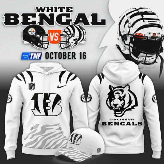 Cincinnati Bengals "White Bengals" Hoodie