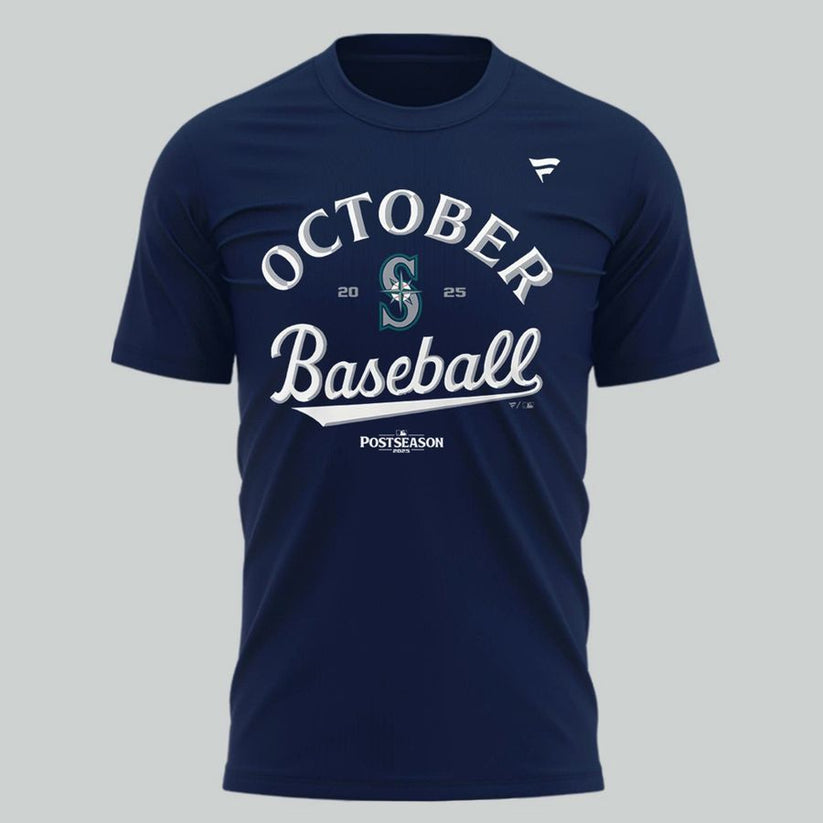 Special New October Baseball Clinched Team Logo Post Season 2025 T-Shirt