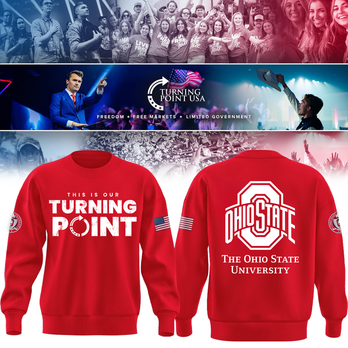 Limited Edition Ohio State Buckeyes x Turning Point USA Sweatshirt