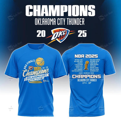 OKC Thunder National Basketball Association Champions 2025 T-Shirt