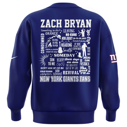 Exclusive Versio Zach Bryan x New York Giants Sweat 2025