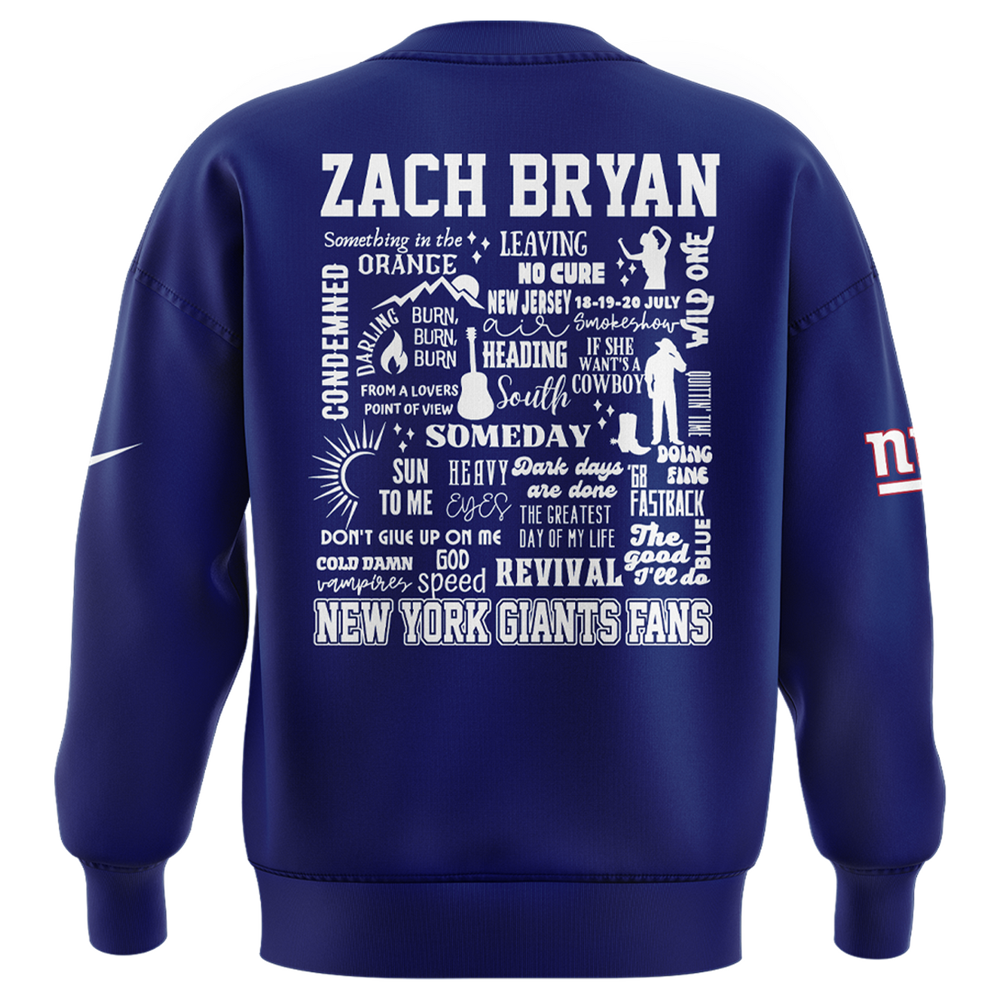Exclusive Versio Zach Bryan x New York Giants Sweat 2025