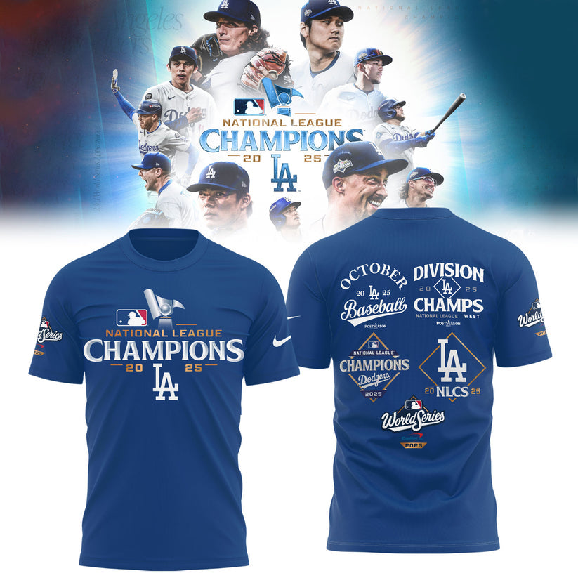 Los Angeles Dodgers NATIONAL LEAGUE CHAMPIONS 2025 T-shirt