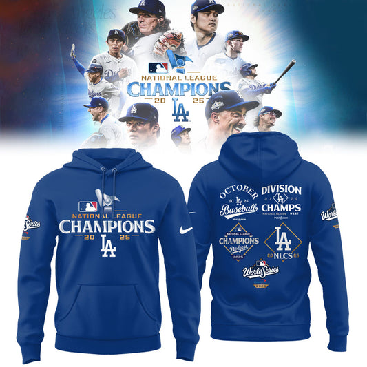 Los Angeles Dodgers NATIONAL LEAGUE CHAMPIONS 2025 Hoodie