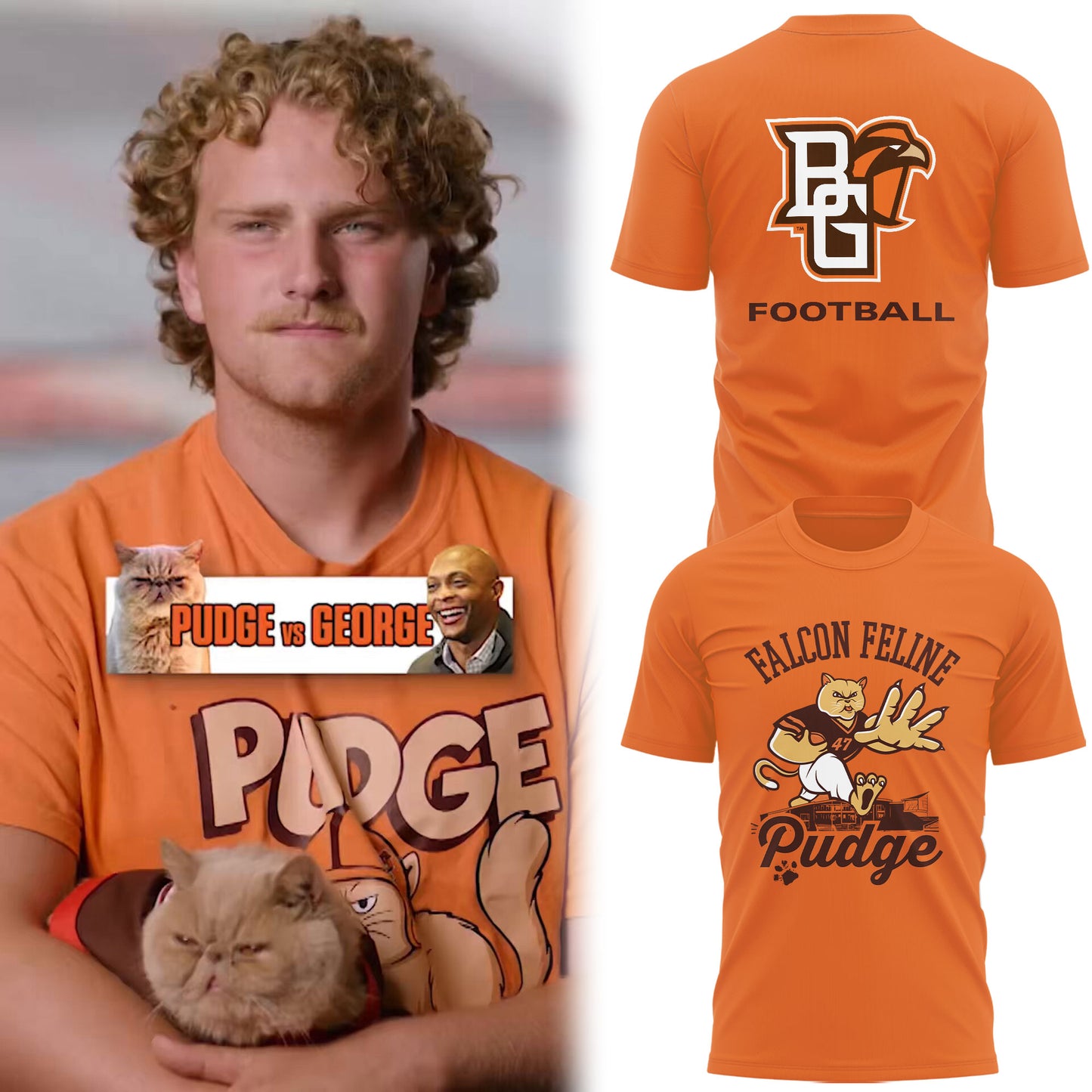 .Pudge the Cat Football Limited Edition Shirt