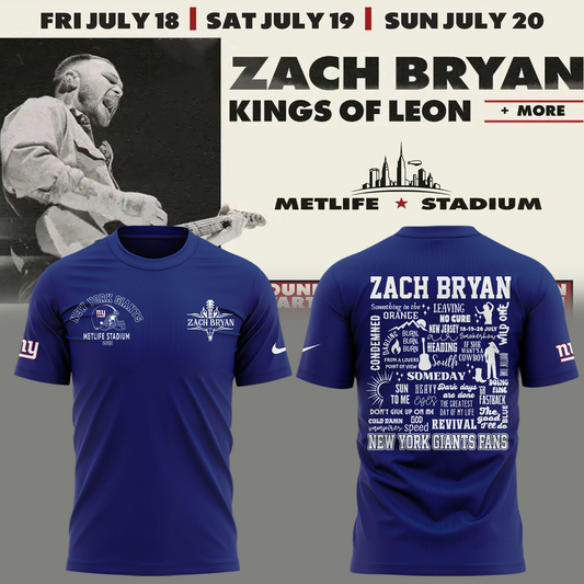 Exclusive Versio Zach Bryan x New York Giants Tshirt 2025
