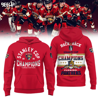 Florida Panthers Back To Back Champions Stanley Cup 2025 Hoodie