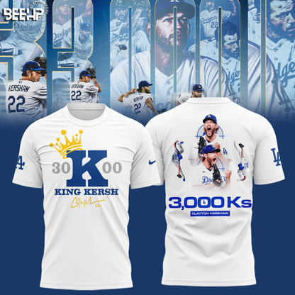 ..CLAYTON KERSHAW MAKES HISTORY AND JOINS THE 3,000 STRIKEOUT CLUB SHIRT