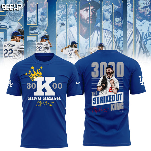 ..CLAYTON KERSHAW MAKES HISTORY AND JOINS THE 3,000 STRIKEOUT CLUB SHIRT