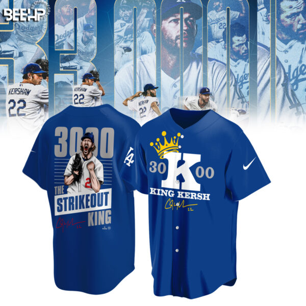 ..CLAYTON KERSHAW MAKES HISTORY AND JOINS THE 3,000 STRIKEOUT CLUB SHIRT