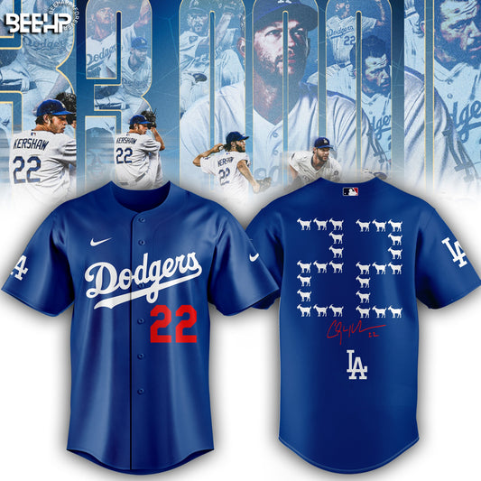 .CLAYTON KERSHAW MAKES HISTORY AND JOINS THE 3,000 STRIKEOUT CLUB JERSEY