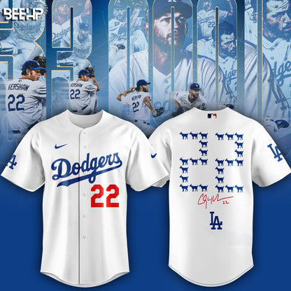 .CLAYTON KERSHAW MAKES HISTORY AND JOINS THE 3,000 STRIKEOUT CLUB JERSEY