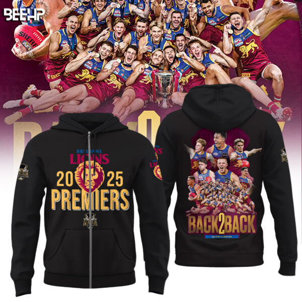 Brisbane Lions 2025 Premiers Limited Edition Zip Hoodie v3