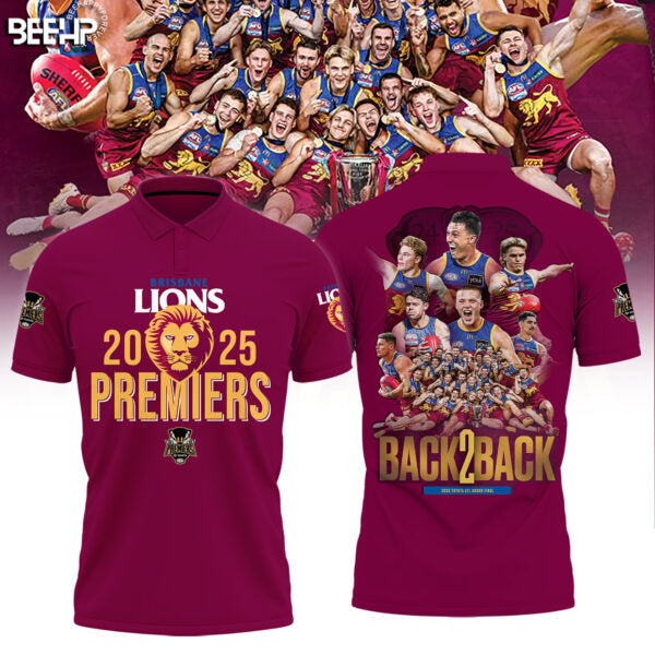 Brisbane Lions– AFL 2025 Champions Polo v2