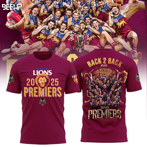 Brisbane Lions 2025 Premiers Limited Edition T Shirt v7