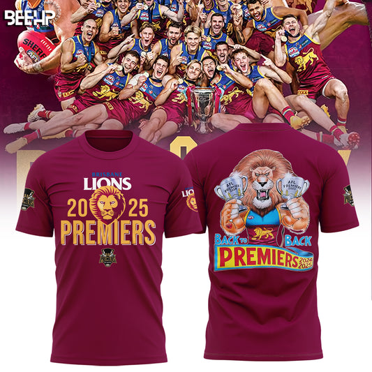 Brisbane Lions 2025 Premiers Limited Edition T Shirt