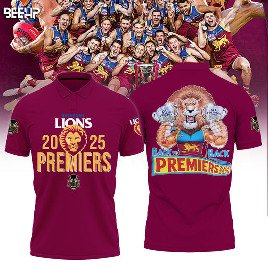 Brisbane Lions– AFL 2025 Champions Polo v1
