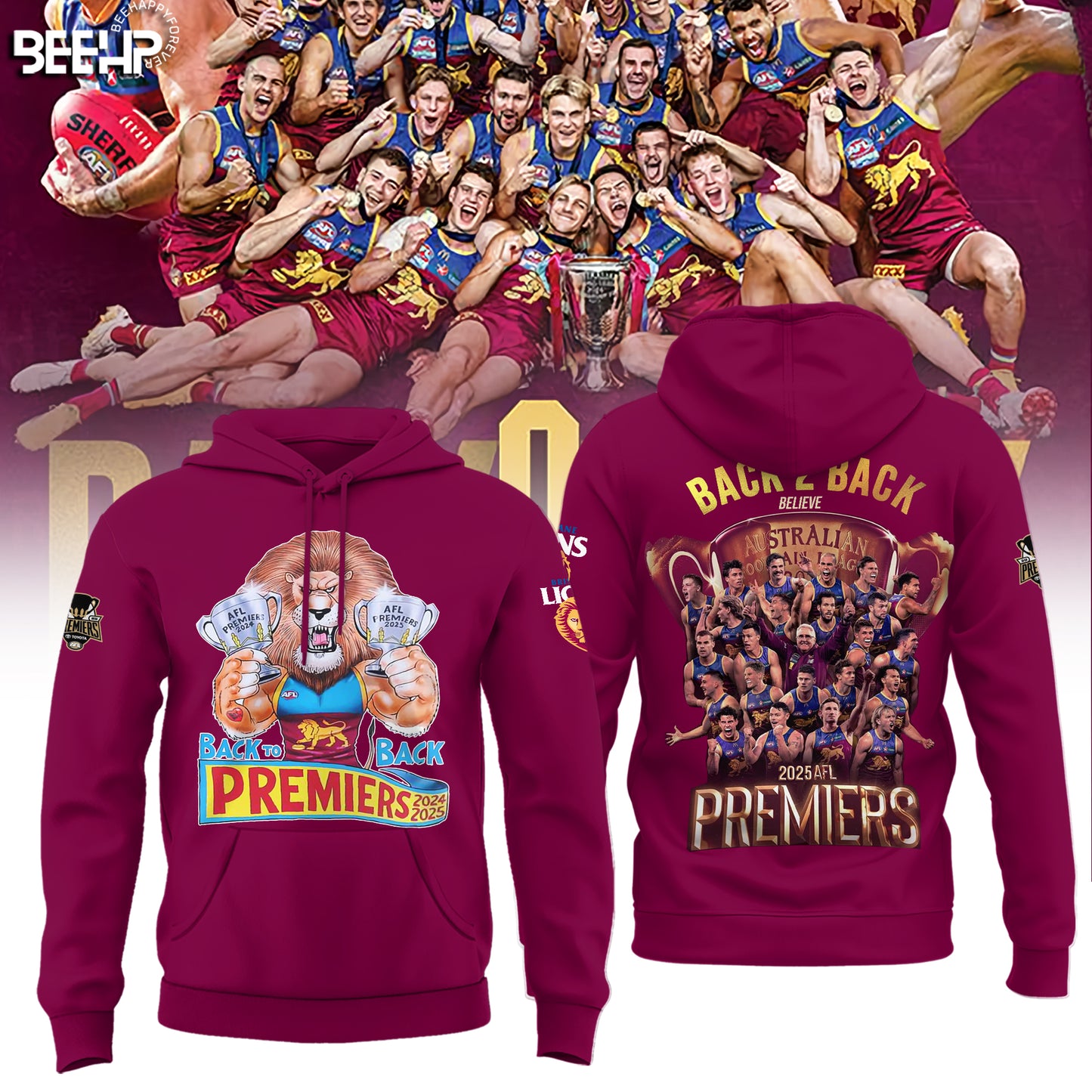 Brisbane Lions 2025 Premiers Limited Edition Shirt v2