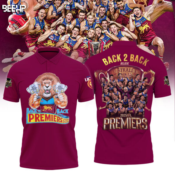 Brisbane Lions– AFL 2025 Champions Polo v3