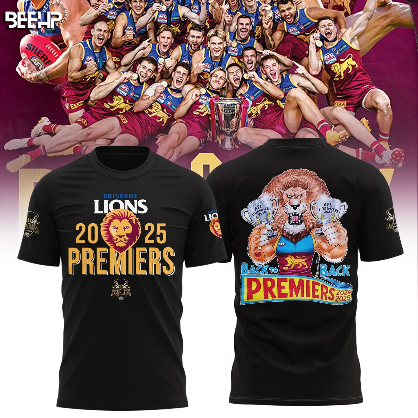 Brisbane Lions 2025 Premiers Limited Edition T Shirt v2