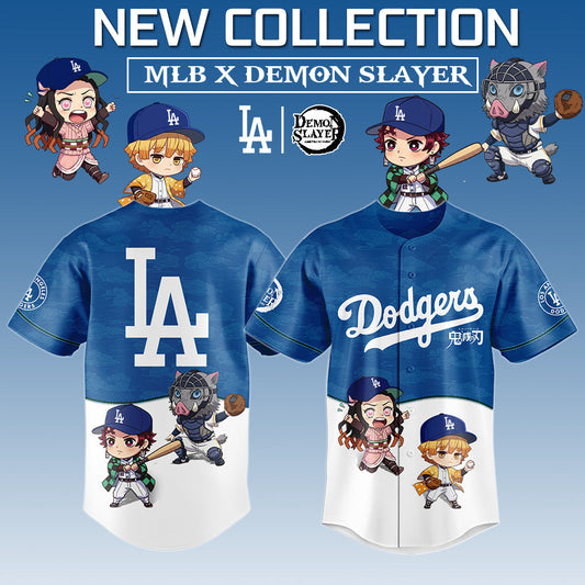 .Los Angeles Dodgers MLB x Demon Slayer Special Edition Jersey 2025