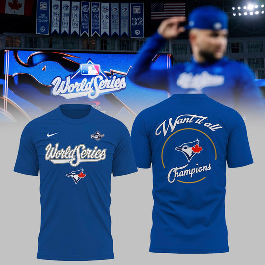 Toronto Blue Jays 2025 World Series Collection Therma Fleece Tshirt v3