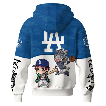 Los Angeles Dodgers MLB x Demon Slayer Special Edition Zip Hoodie 2025