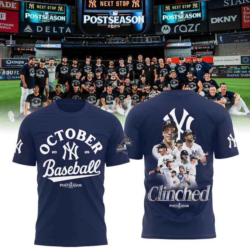 New York Yankees October 2025 Postseason T-Shirt