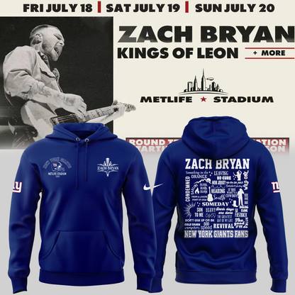 Exclusive Versio Zach Bryan x New York Giants Hoodie 2025
