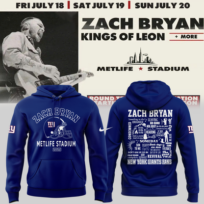 Exclusive Versio Zach Bryan x New York Giants Hoodie 2025