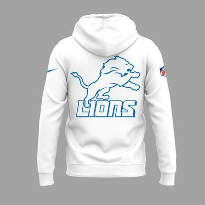 D.Lions 2024 Limited Detroit Map "The 313" White Hoodie