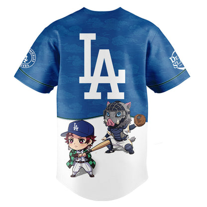 .Los Angeles Dodgers MLB x Demon Slayer Special Edition Jersey 2025