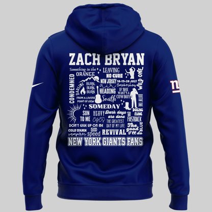 Exclusive Versio Zach Bryan x New York Giants Hoodie 2025