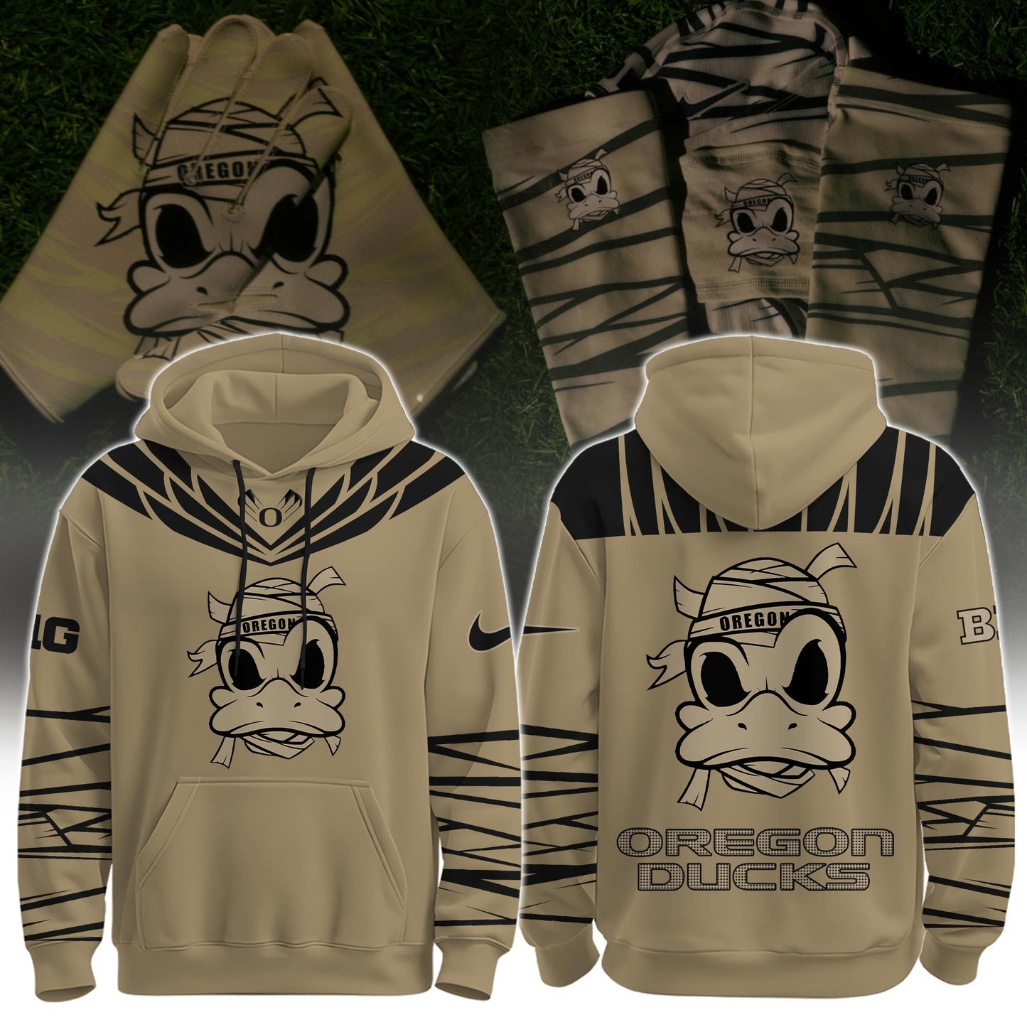 Limited Edition Ducks Football “The Duck” White Hoodie-AB0926251000