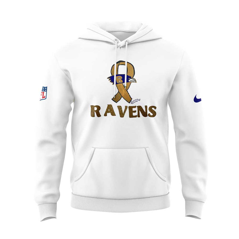 Baltimore Ravens. Designed by Heroes. Worn with Pride Combo Hoodie
