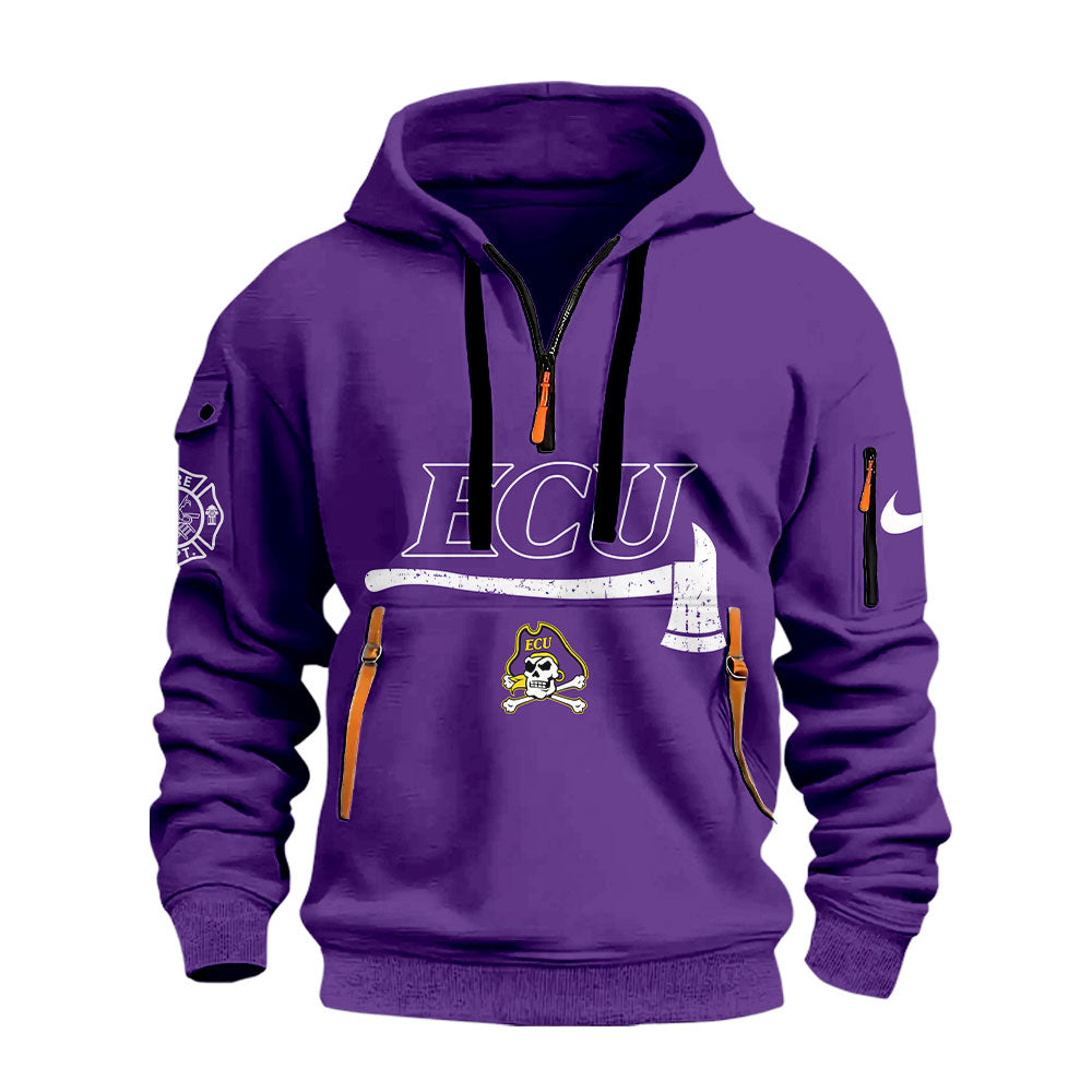 East Carolina Firefighter Application Day Zip 1/4 Hoodie