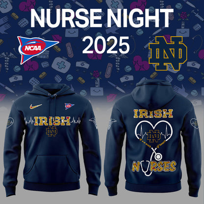 N Dame Football NURSES NIGHT 2.0.2.5 Hoodie
