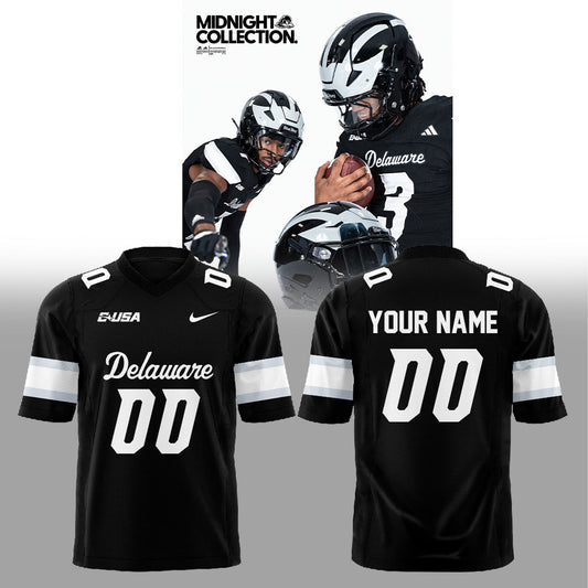 . Delaware Fightin  Midnight Collection Combo Football Jersey Custom Name, Number For Fans