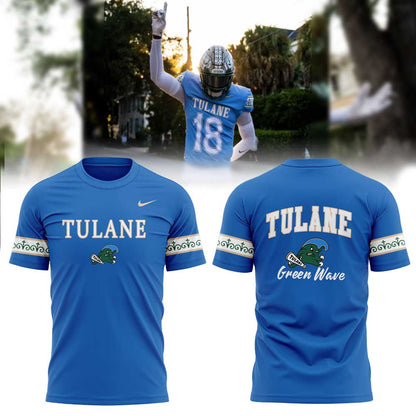 .Tulane Football Our First City Edition Uniform 2025 Combo Shirt