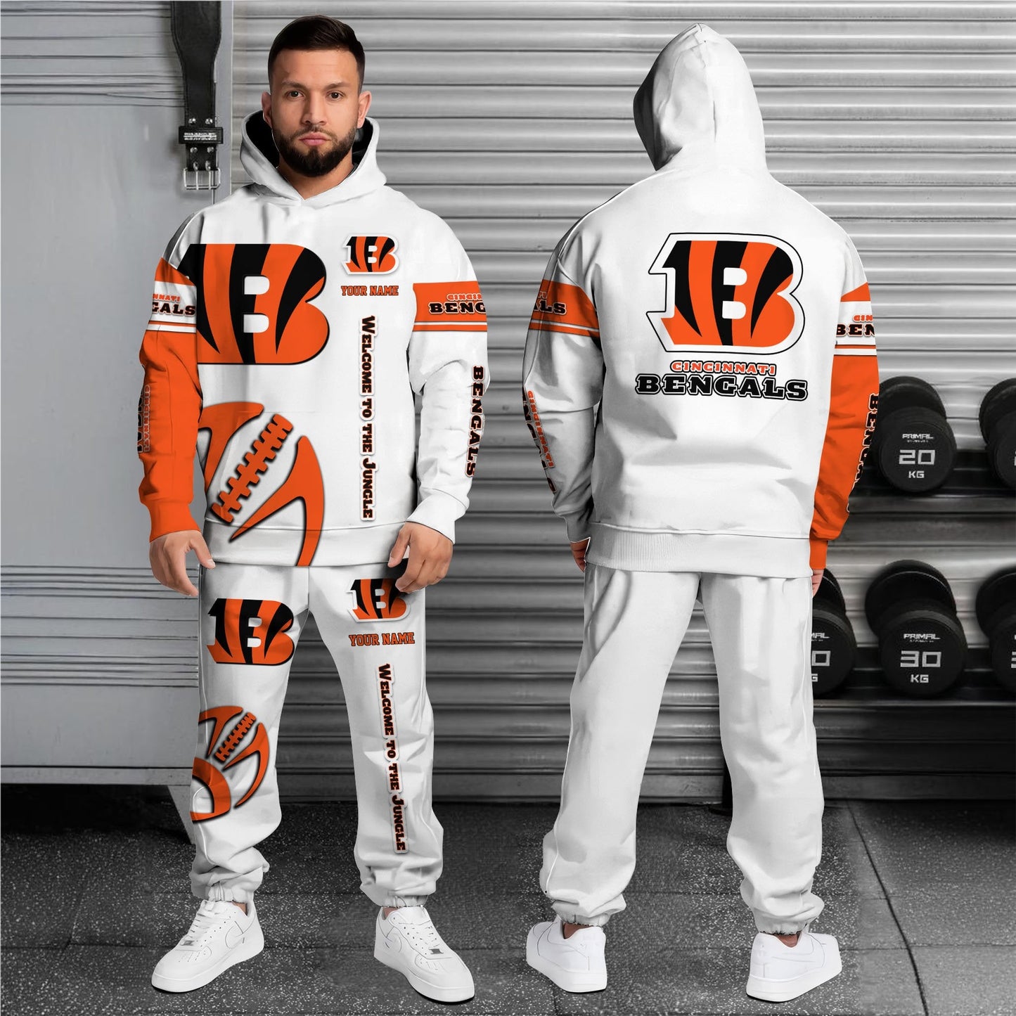 Cincinnati Bengals Hoodie Sweatpants Set,Custom Hoodie,Sport Hoodie Sweatpants Set,Sport Gifts FOR Fan LY90