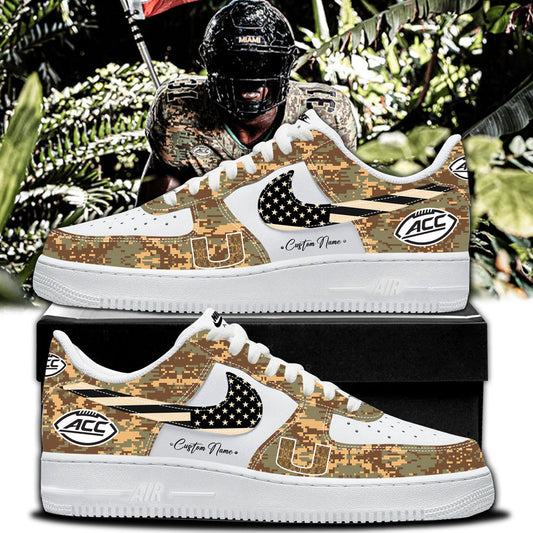 Miami Hurricanes Football Team – Military Appreciation This Year – Shoes