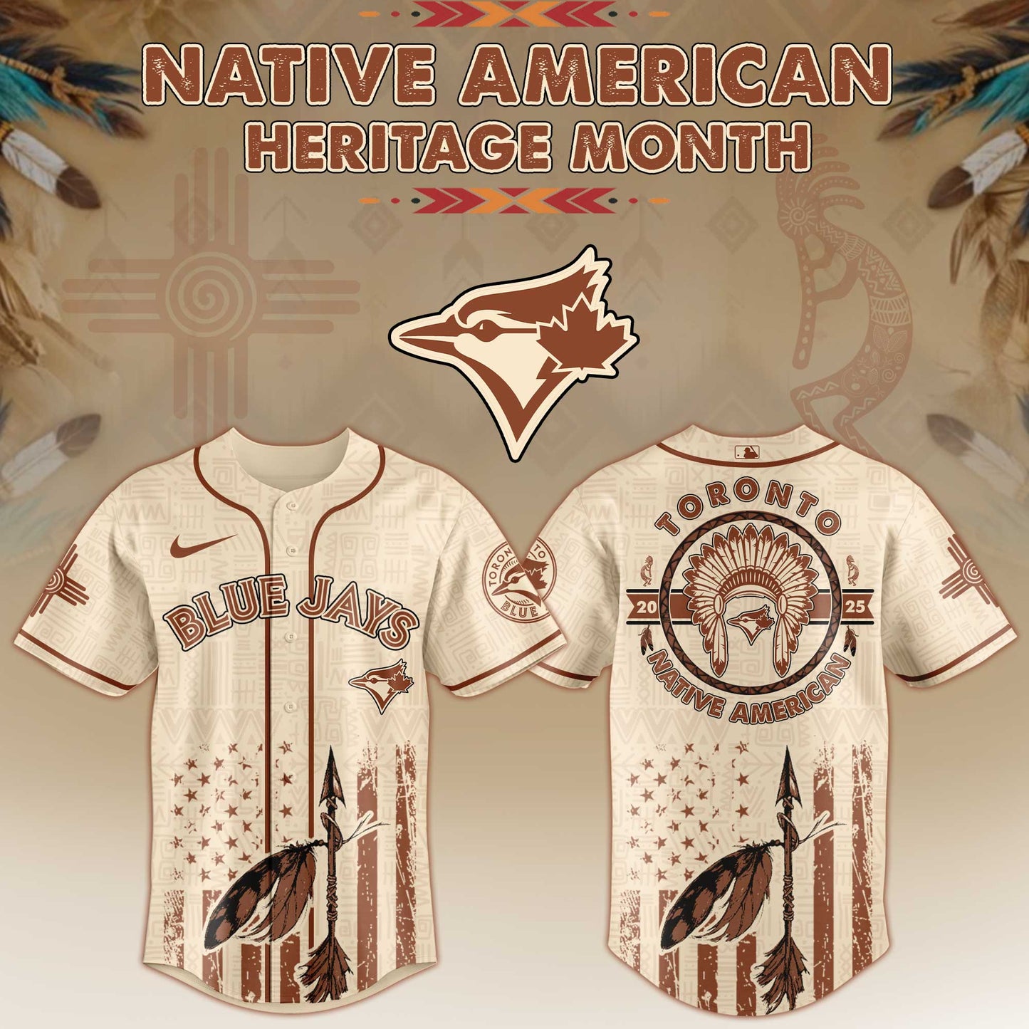 Toronto Blue Jays x Native American Heritage Month Limited Edition Jersey 2025