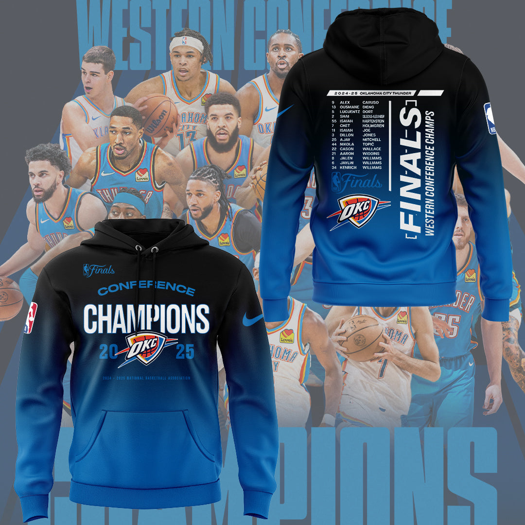 Limited Edition OKC Thunder Western Conference Champions 2025 Hoodie